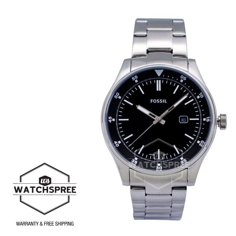 Fossil Belmar Three-Hand Date Stainless 